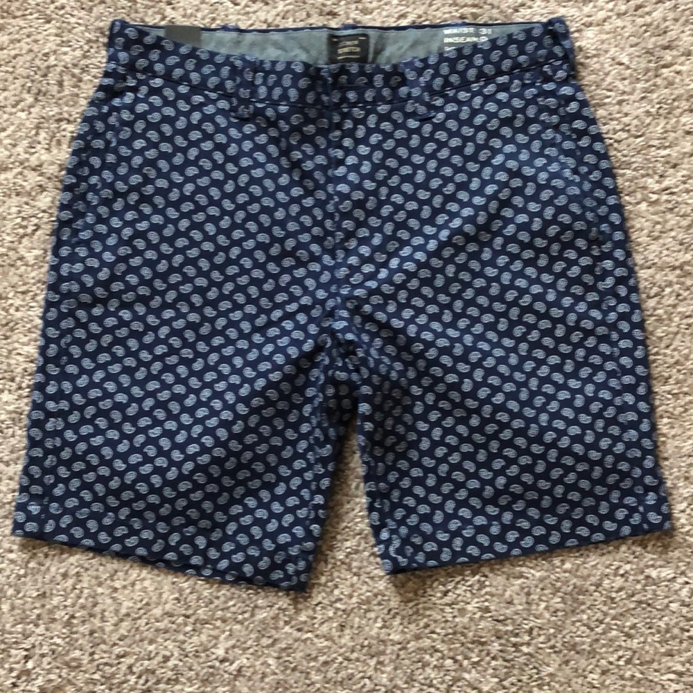 Blue J. Crew Stretch Chino Shorts
